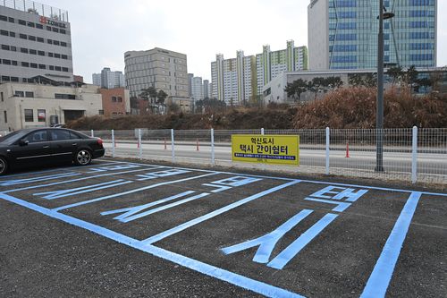 혁신도시 택시 간이쉼터 조성[원주시 제공.재판매 및 DB 금지]