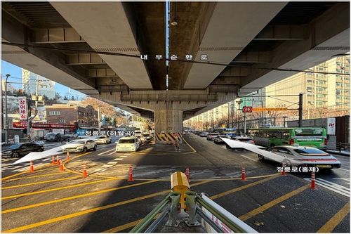 내부순환로로 인해 단절된 정릉로[서울시 제공. 재판매 및 DB 금지]