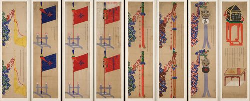 '팔사품도' 병풍[국립중앙박물관 제공. 재판매 및 DB 금지]