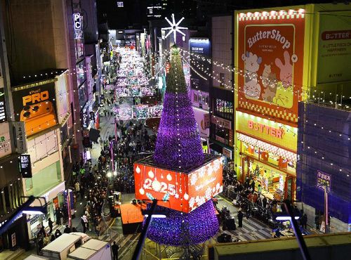 광복로 겨울빛 트리축제 점등식[부산 중구 제공. 재판매 및 DB 금지]