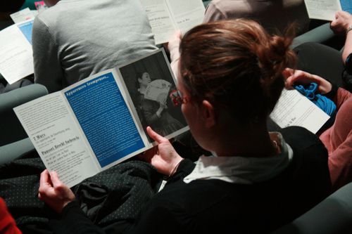 영국 퀸스엘리자베스 홀의 '사천가' 공연 객석[극단 북새통 제공]