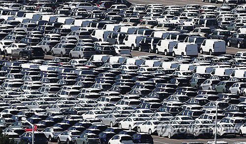 수출용 자동차[연합뉴스 자료사진]