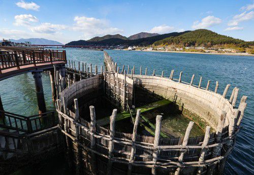 죽방렴 관람대 [사진/임헌정 기자]