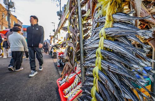 죽도시장의 과메기 [사진/임헌정 기자]