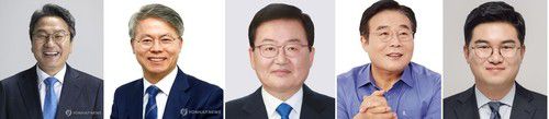6·3 지방선거 더불어민주당 광주시장 후보군왼쪽부터 강기정, 민형배, 문인, 이병훈, 정준호 등 후보들. [각 후보군 측 제공. 재판매 및 DB 금지]