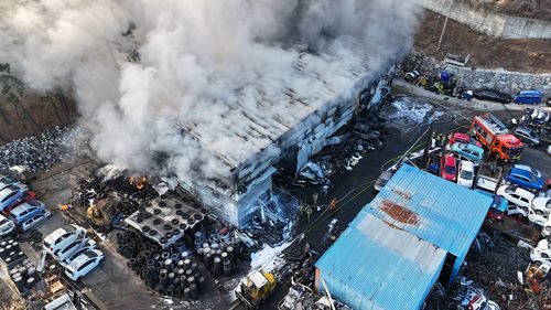 화재 현장[경남소방본부 제공. 재판매 및 DB 금지]