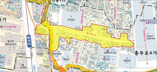 충무로 골목형상점가 위치도[서울 중구 제공. 재판매 및 DB 금지]