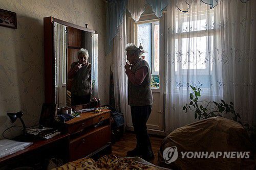 물·전기·가스 모두 끊긴 키이우의 한 가정집[로이터 연합뉴스 자료사진. 재배포 및 DB 금지]