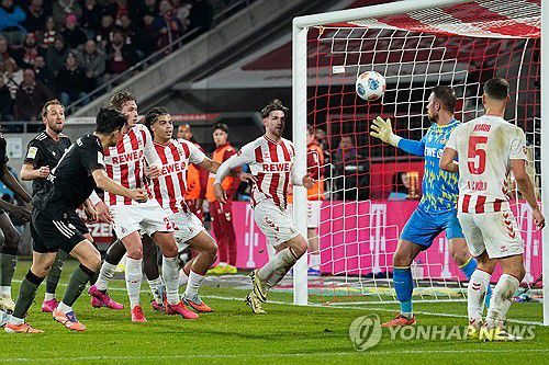 뮌헨 김민재의 헤딩 결승골 순간.[AP=연합뉴스]