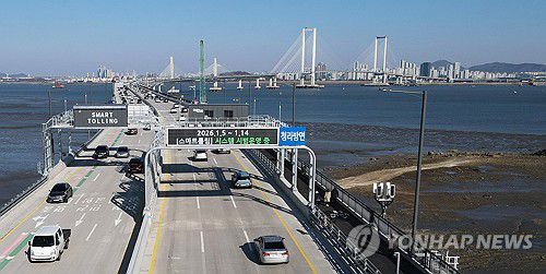 영종도와 내륙을 잇는 세 번째 다리 '인천 제3연륙교' 개통[연합뉴스 자료사진]