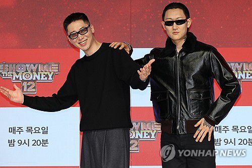 포즈 취하는 허키 시바세키-제이통(서울=연합뉴스) 류효림 기자 = 래퍼 허키 시바세키(왼쪽)와 제이통이 15일 서울 강남구 엘리에나 호텔에서 열린 Mnet '쇼미더머니 12' 제작발표회에서 포즈를 취하고 있다. 2026.1.15 ryousanta@yna.co.kr