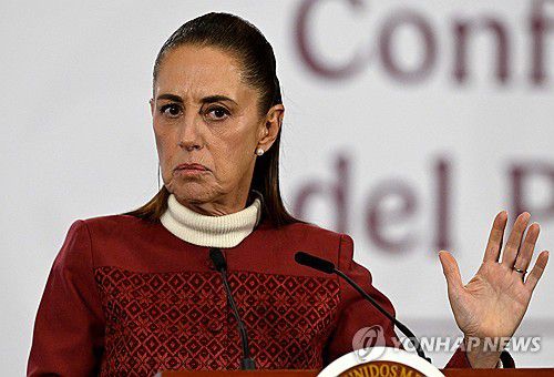 셰인바움 멕시코 대통령[AFP 연합뉴스 자료사진. 재판매 및 DB 금지]