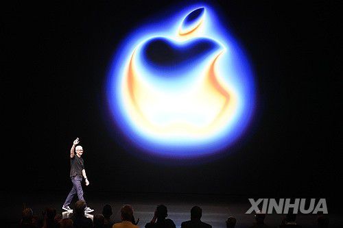 애플의 신제품 발표회 [신화 연합뉴스 자료사진. 재판매 및 DB 금지]