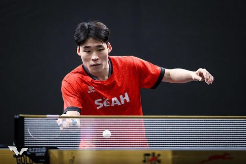 WTT 스타 컨텐더 도하 남자 단식에 나선 장우진[WTT 인스타그램 캡처. 재판매 및 DB 금지]