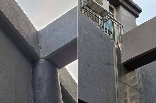 아파트 구조물 균열 모습[촬영 김상연]