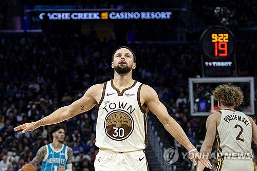 골든스테이트의 스테픈 커리[John Hefti-Imagn Images/로이터=연합뉴스]