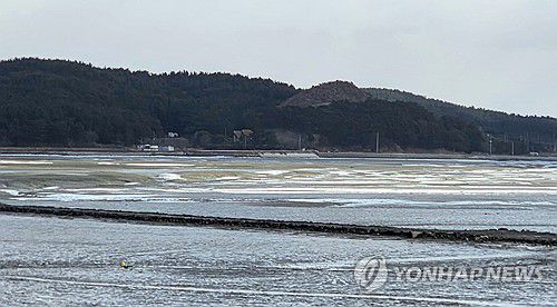 동장군 맹위에 바다도 '꽁꽁'(서산=연합뉴스) 정윤덕 기자 = 대한(大寒) 다음 날인 21일 충남 서산시 지곡면 중왕리 앞바다가 얼어 있다. 지난 19일부터 한파주의보가 발효 중인 서산의 이날 아침 최저기온은 영하 7.7도였다. 2026.1.21 cobra@yna.co.kr
