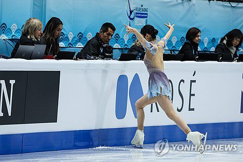 엔딩 포즈를 잡는 이해인[EPA=연합뉴스]