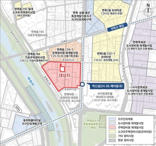 면목8구역 위치도[중랑구 제공. 재판매 및 DB 금지]