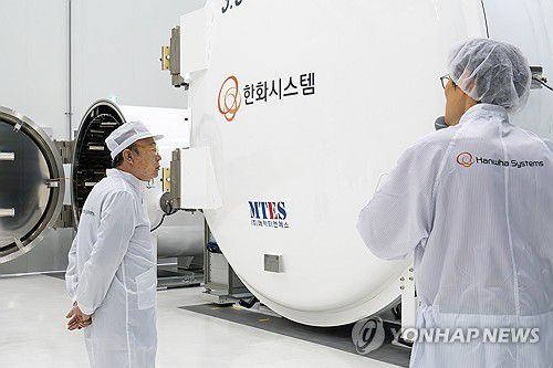 김승연 한화그룹 회장, 지난 8일 한화시스템 제주우주센터 방문[한화그룹 제공. 재판매 및 DB 금지]