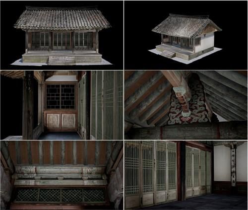 일본 가마쿠라시의 사찰 고토쿠인에 있던 조선 왕실 사당 '관월당' 3D 스캔 모습. 국가유산청 제공