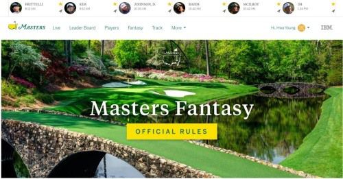 마스터스는 지난해부터 베팅게임 판타지 골프를 대회 홈페이지에 구현했다.