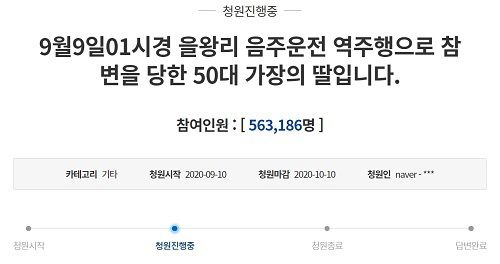 청와대 국민청원 게시판 갈무리.