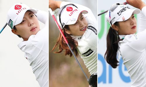 김효주(왼쪽부터), 최혜진, 박현경