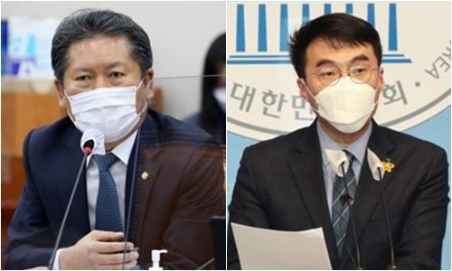 더불어민주당 정청래(왼쪽), 김남국 의원. 연합뉴스