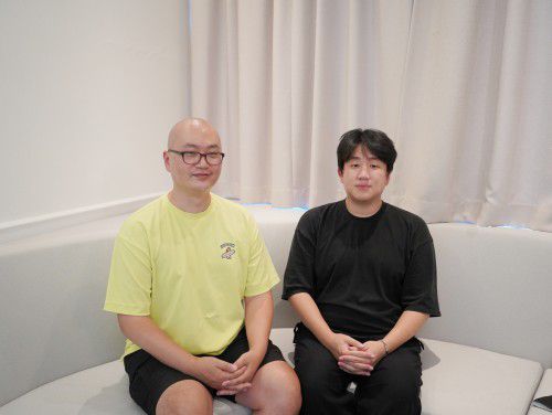 (좌측부터)정재성 시나리오 팀장, 유형석 디렉터 /사진=시프트업