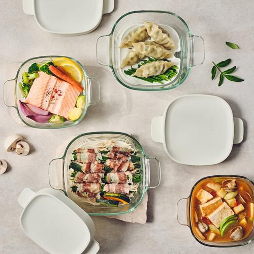 전자레인지 조리 전용 용기인 '글라스락 렌지쿡 찜잇'의 조리 예시 [사진=SGC솔루션]