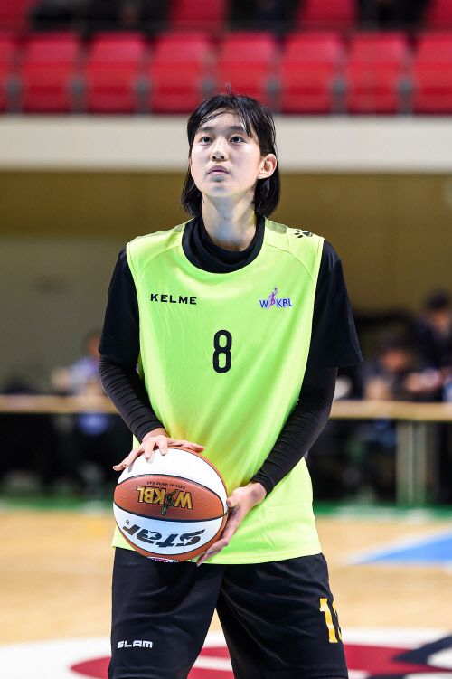 신인 트라이아웃에 참가한 우리은행 오승인. 제공 | 우리은행