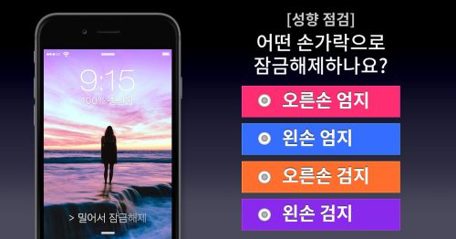 [성향점검] 스마트폰 사용에 나타나는 당신의 성향을 알아보세요!