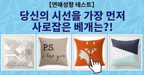 【연애성향 테스트】 당신의 시선을 가장 먼저 사로잡은 베개는?!