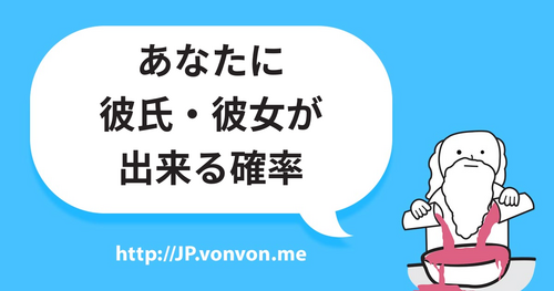 あなたに彼氏・彼女が出来る確率