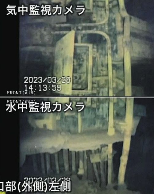 2011년 동일본대지진 당시 핵연료가 녹아내리는 사고가 발생한 일본 후쿠시마 제1원전 1호기 원자로 내부의 모습이 사고 이후 처음으로 공개됐다. 도쿄전력 제공