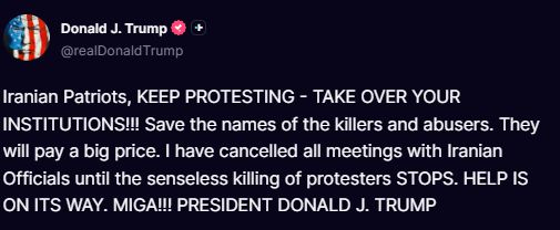 /사진=도널드 트럼프 미국 대통령 트루스소셜