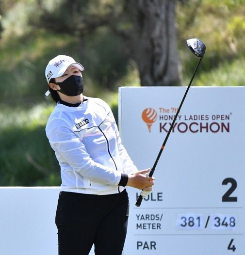 드라이버 평균 비거리 2위의 곽보미. [사진=KLPGA]