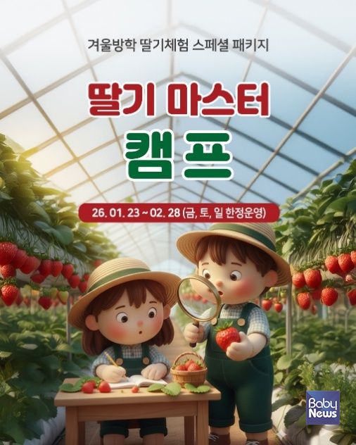 상하농원, 겨울방학 맞아 ‘딸기 마스터 캠프’ 패키지 운영. ⓒ상하농원