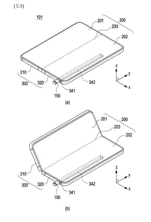 삼성전자의 폴더블폰 관련 특허. [출처=WIPO]