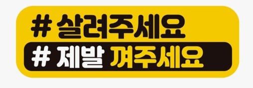 끼어들게 해달라는 애교를 담은 차량 스티커./인터넷 커뮤니티