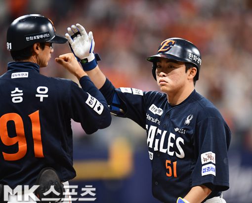 9일 고척 키움전에서 맹활약한 한화 문현빈. 사진(고척 서울)=김재현 기자