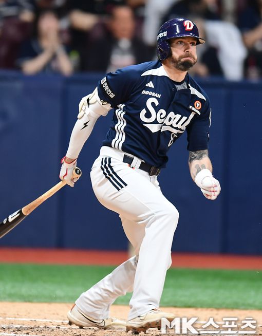 두산 타선의 한 축을 담당하고 있는 케이브. 사진=김재현 기자
