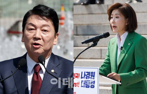 왼쪽부터 안철수·나경원 국민의힘 대선 예비 후보(사진 = 이데일리)