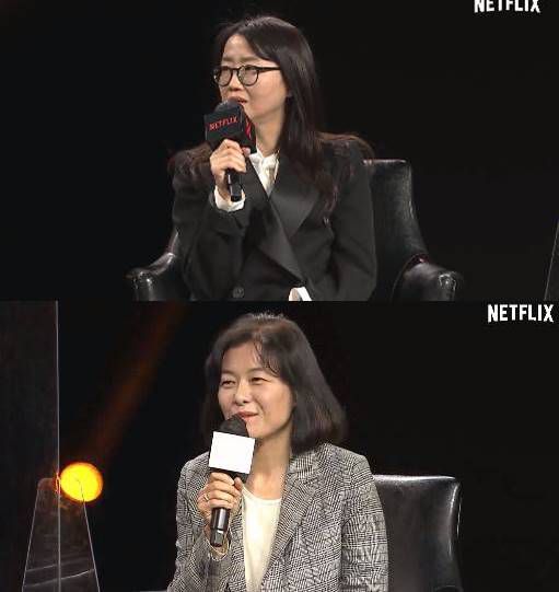 김은희 작가-윤신애 대표. 사진|넷플릭스