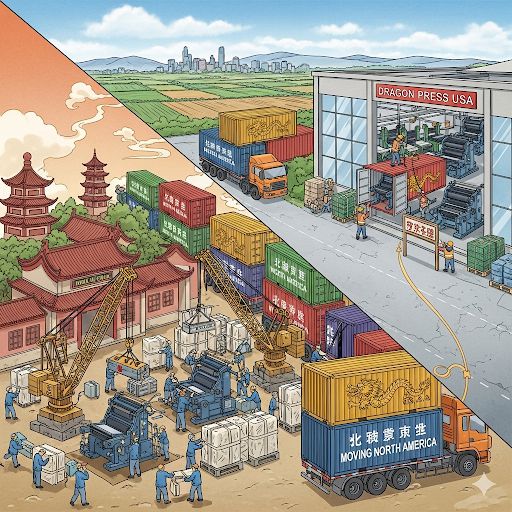 중국 의류 공장의 미국 ‘탈출’을 보여주는 이미지. 제미나이