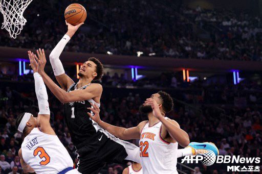 웸밴야마는 인상적인 크리스마스 데뷔전을 치렀다. 사진(美 뉴욕)=ⓒAFPBBNews = News1