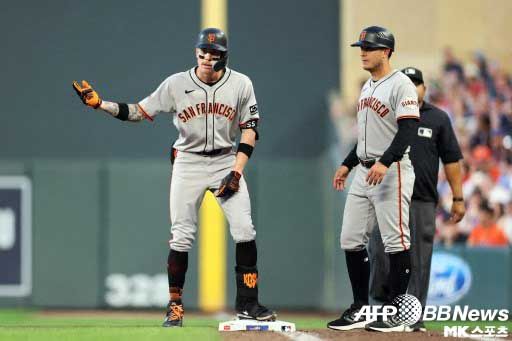 샌프란시스코는 6회 크리스티안 코스가 첫 안타를 기록할 때까지 한 명도 출루하지 못했다. 사진(美 미니애폴리스)=ⓒAFPBBNews = News1