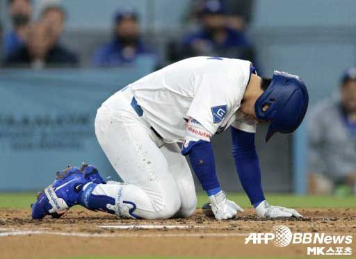 김혜성은 지난 4일(한국시간) 경기에서 왼발에 파울 타구를 맞았다. 사진=ⓒAFPBBNews = News1