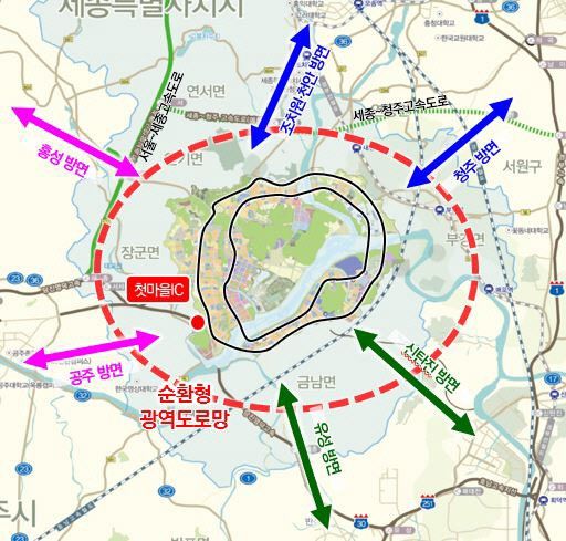 행복도시 도로망